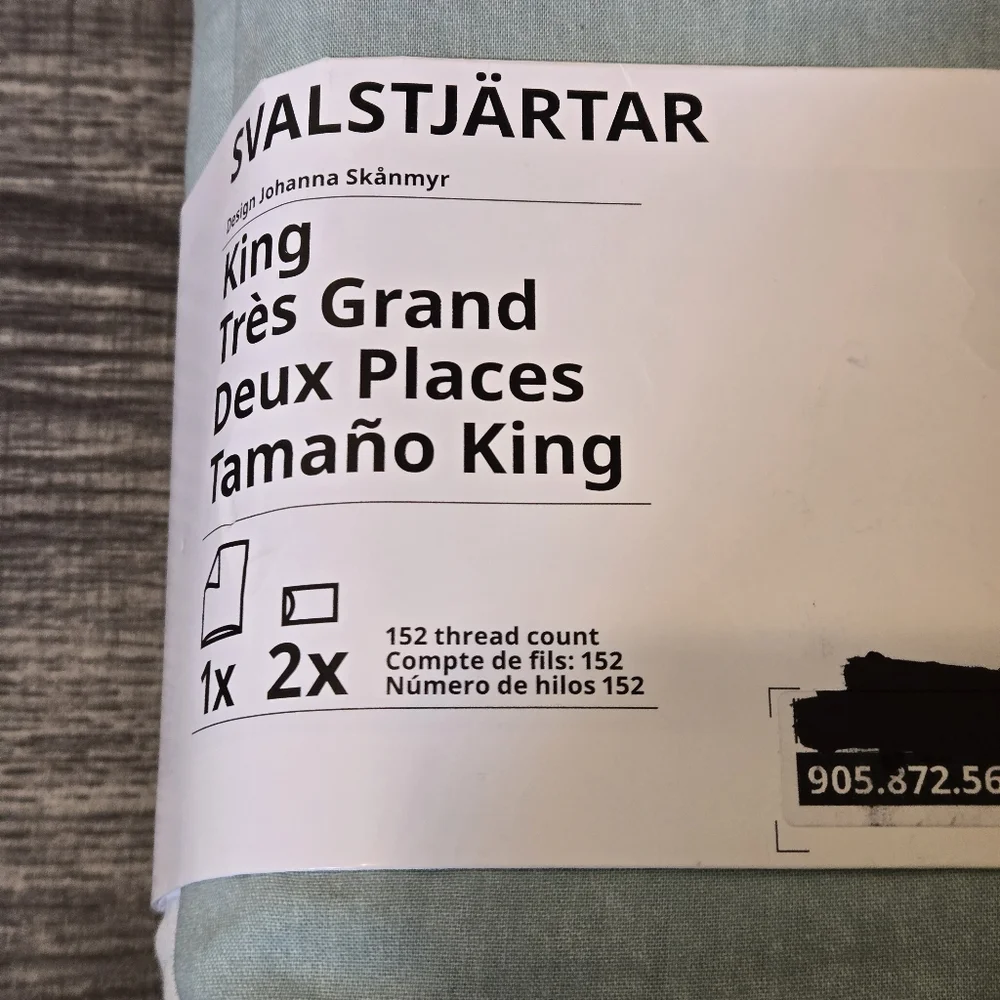 SVALSTJÄRTAR Duvet cover and pillowcases, King Size